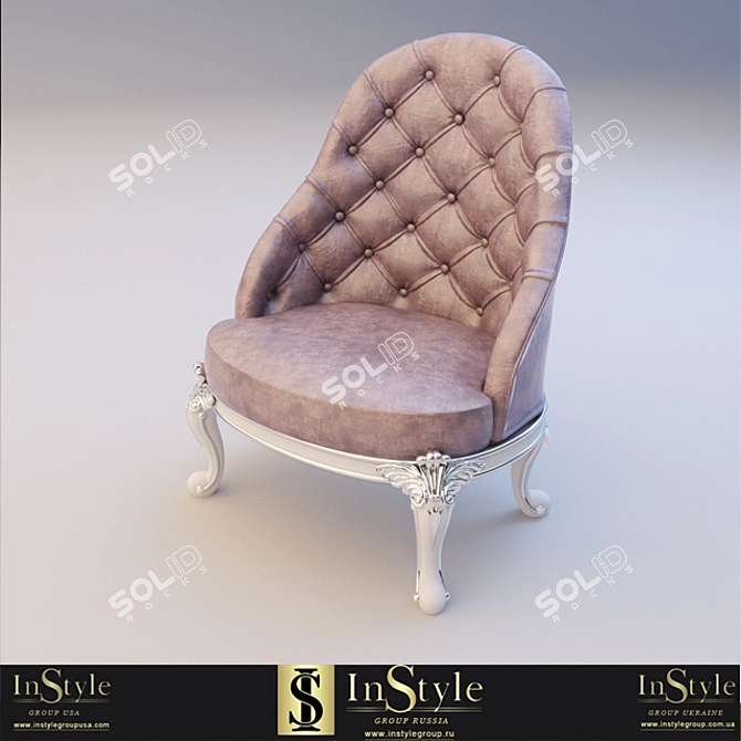 Opulent Fabergé Armchair: Classic Style 3D model image 1