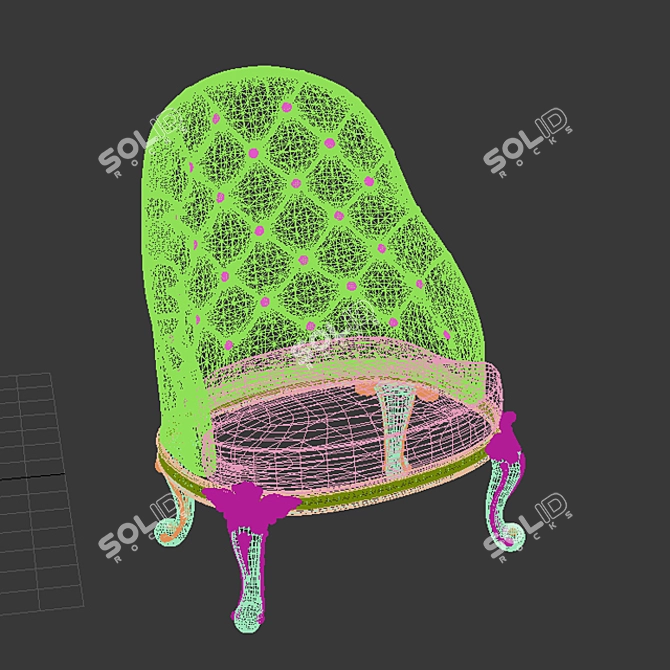 Opulent Fabergé Armchair: Classic Style 3D model image 2