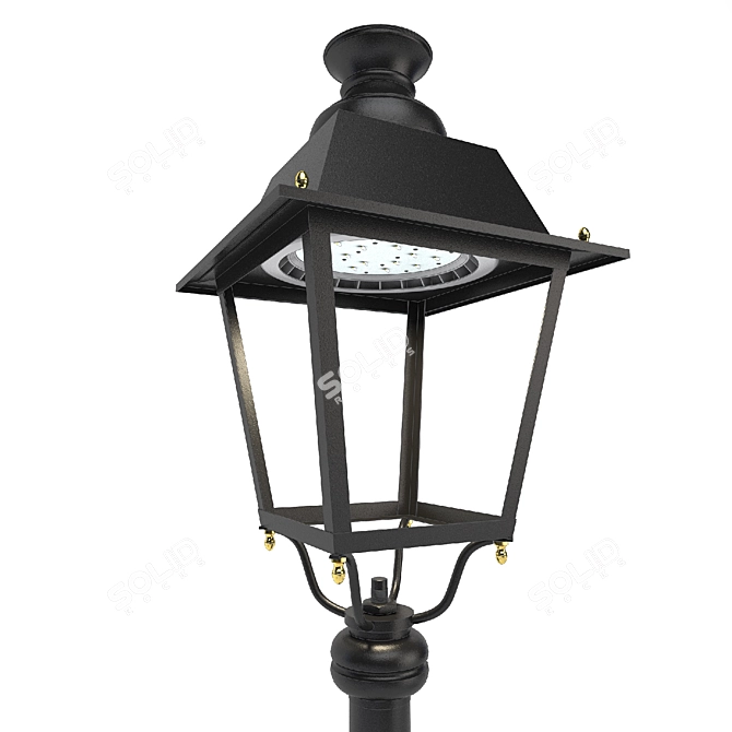 Elegant LED Lamppost: Salvi Villa Ochocentista 3D model image 2