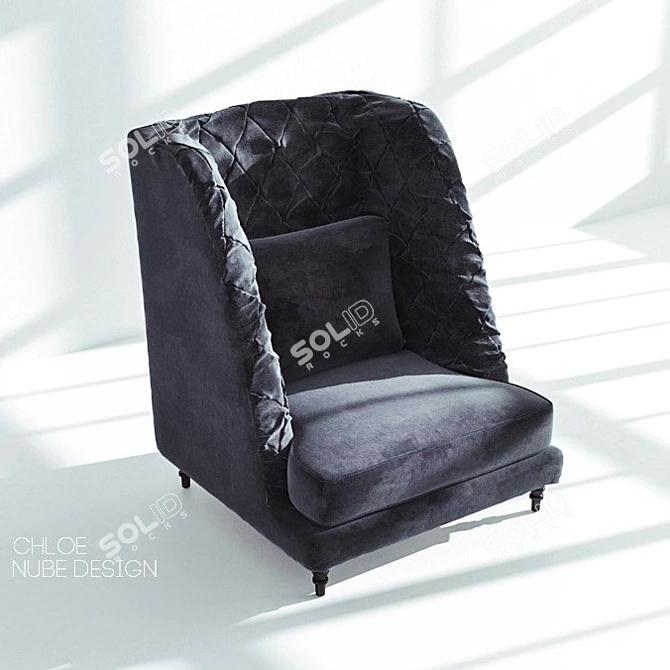 Chic and Comfy: Nube Italia CHLOE Armchair 3D model image 1