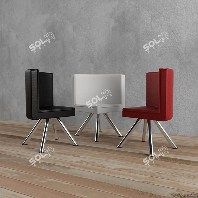 Elegant Chair Set for Home and Office 3D model image 1