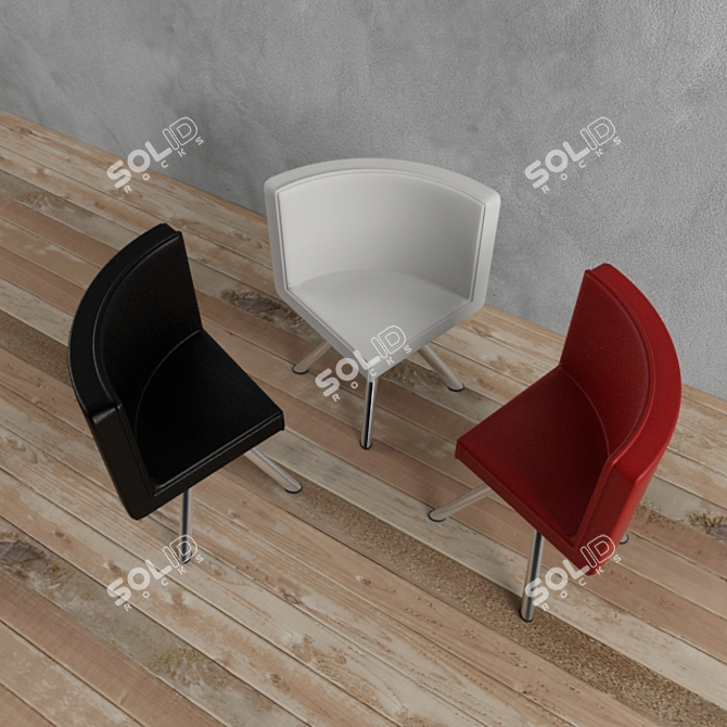 Elegant Chair Set for Home and Office 3D model image 2