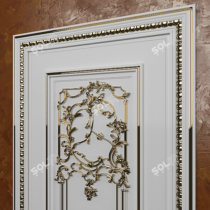 Elegant Classic Doors by Boiserie Italia 3D model image 2