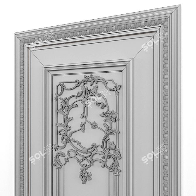 Elegant Classic Doors by Boiserie Italia 3D model image 3