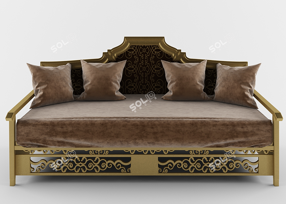 Modern CNC Sofa 3D model image 3