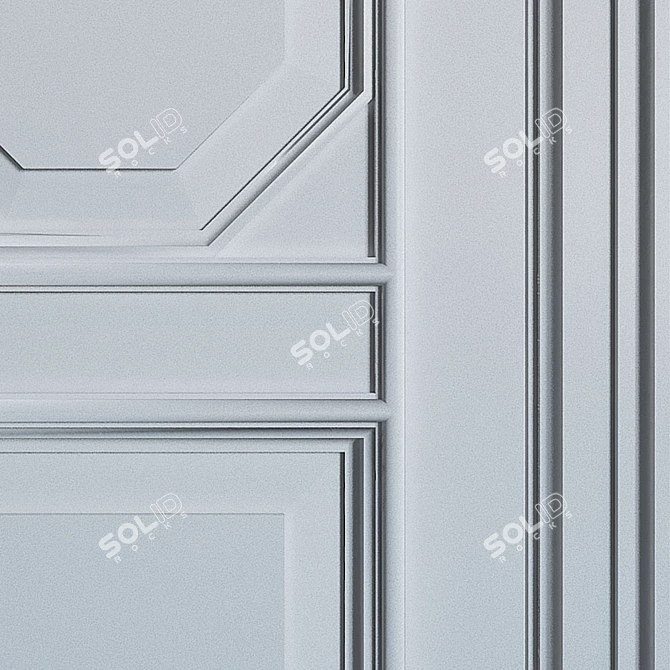 Elegant Classic Door 3D model image 3