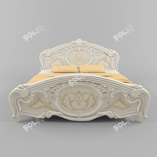 Elegant Dream Bed 3D model image 2