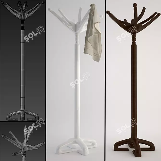 Versatile Space-Saving Hangers 3D model image 1