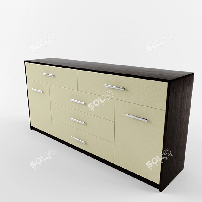 Vintage Chest of Drawers 3D model image 1