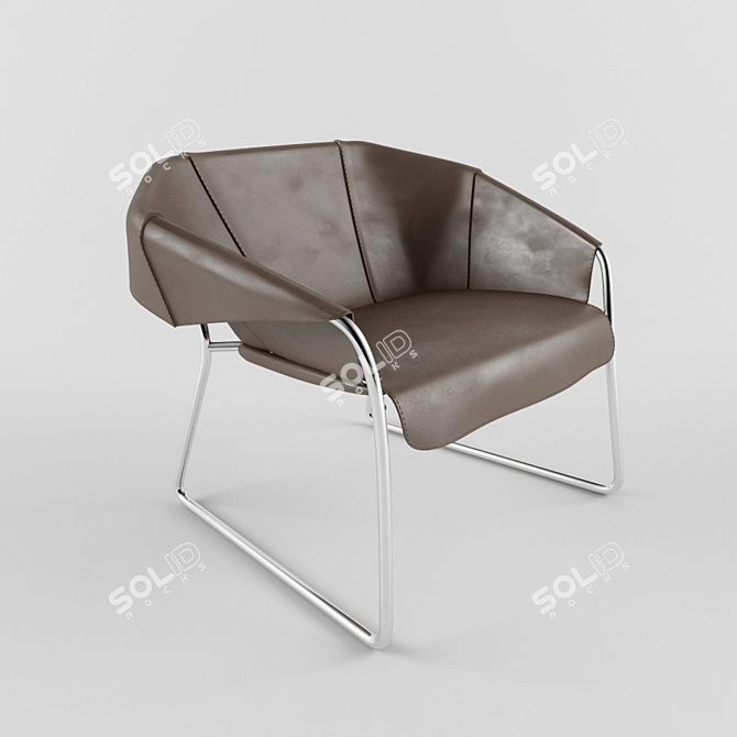 Elegant Comfort: Miss R Chair 3D model image 1