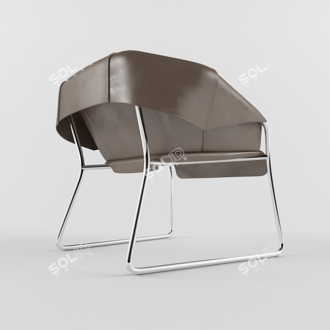 Elegant Comfort: Miss R Chair 3D model image 3