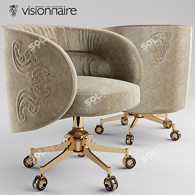 Elegant Visionnaire Mackenzie Chair 3D model image 1