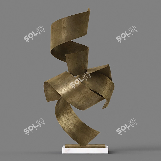 Arteriors Henley Sculpture: Elegant 26in Handcrafted Piece 3D model image 1