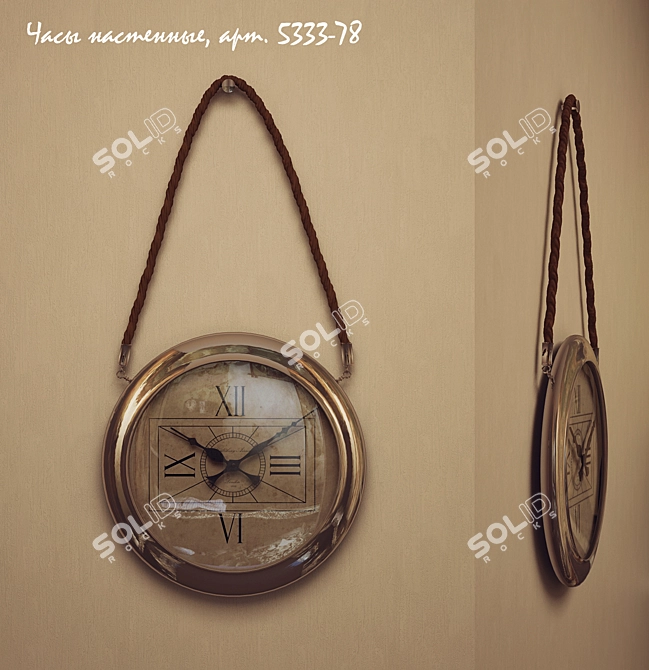 Elegance in Time: Wall Clock Art 5333-78 3D model image 1