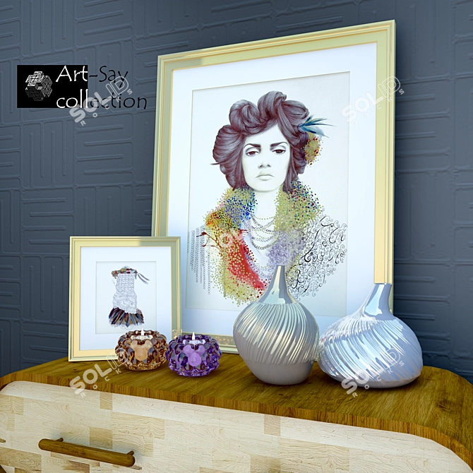 Art-Say Collection Decor Set 3D model image 2