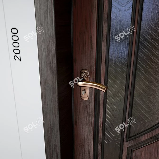 Modern Room Door 3D model image 2