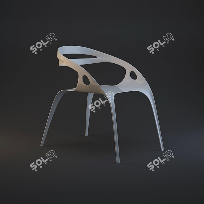 Futuristic Go Stacking Chair 3D model image 1