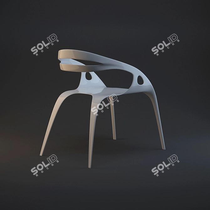 Futuristic Go Stacking Chair 3D model image 2