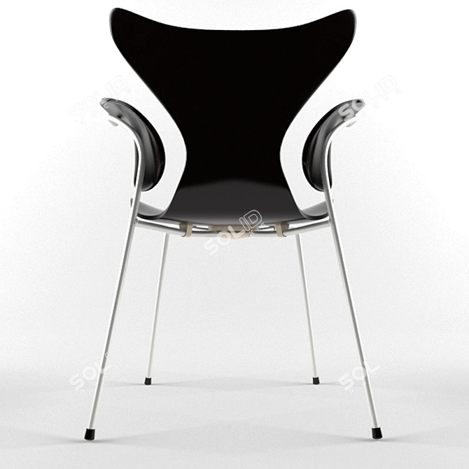 Luxe Lily 3208 Armchair: Elegant, Comfortable, and Compact 3D model image 2