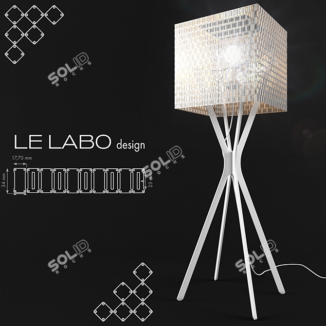 Elegant Miss F 1650 Floor Lamp 3D model image 1