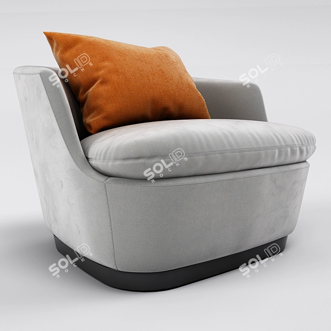 Elegant Orla Armchair: Luxurious Comfort 3D model image 1