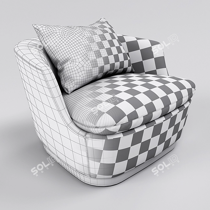 Elegant Orla Armchair: Luxurious Comfort 3D model image 3