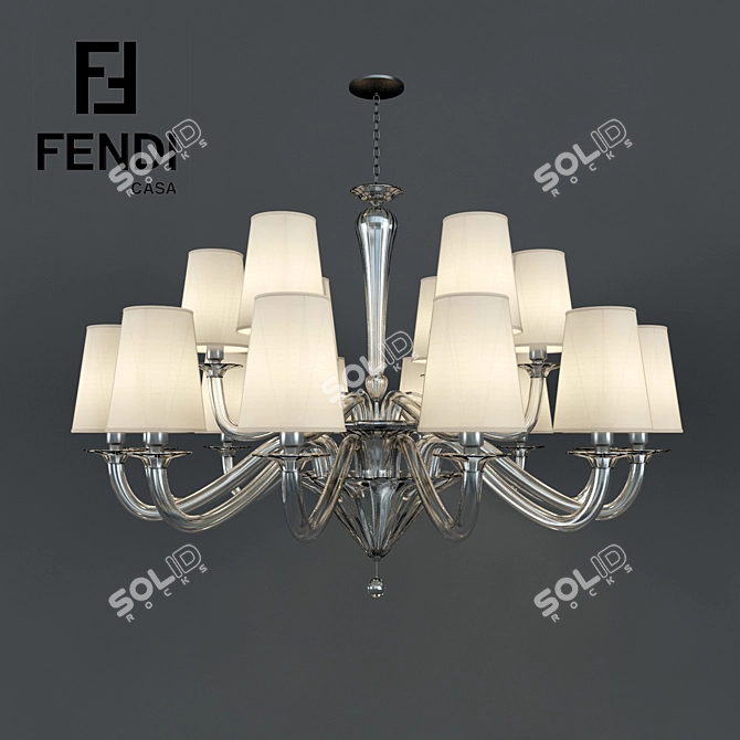 Title: Elegant Italian Fendi Casa Bellini 3D model image 1