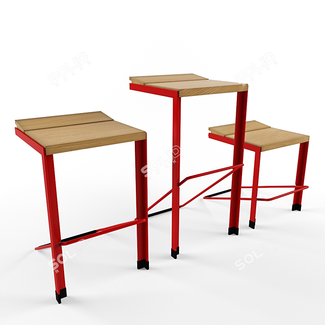 Modern Bar Stools for Any Space 3D model image 1