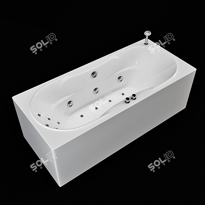 Luxury Therapeutic Bath Experience 3D model image 1