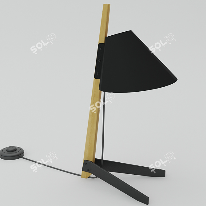 Sleek LED Desk Lamp 3D model image 1