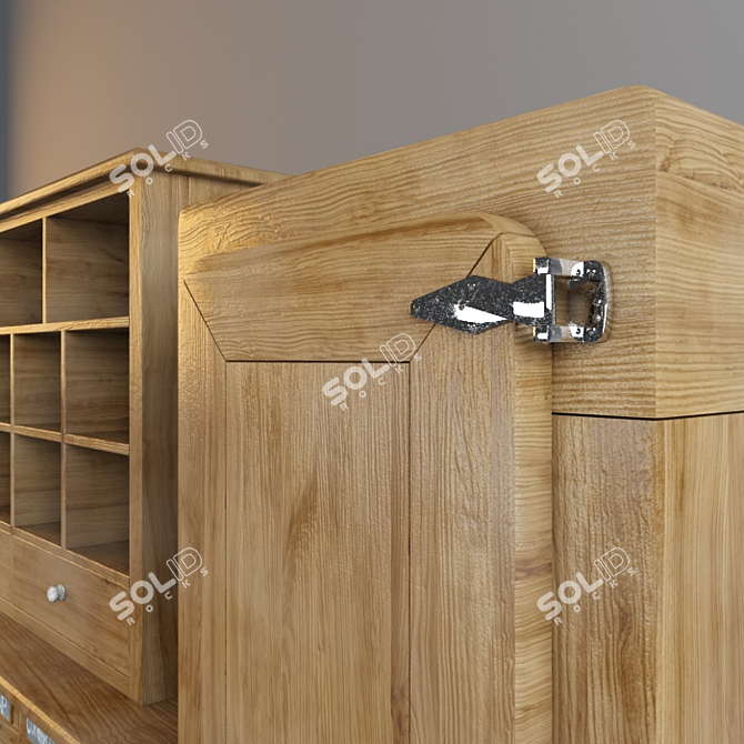 Vintage Industrial Chest of Drawers 3D model image 2