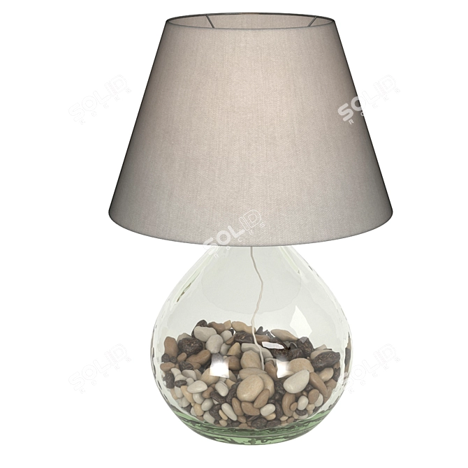 Stunning Glass Table Lamp 3D model image 1