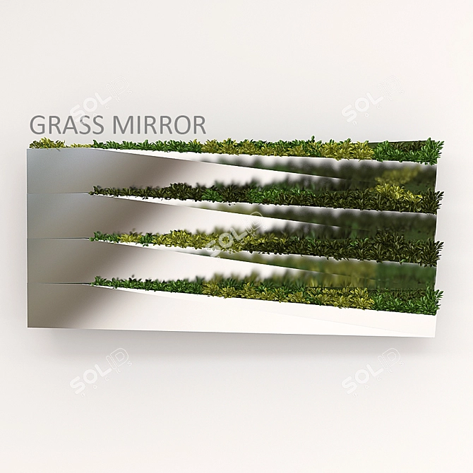 Reflective Glass Mirror: Unique Design 3D model image 1