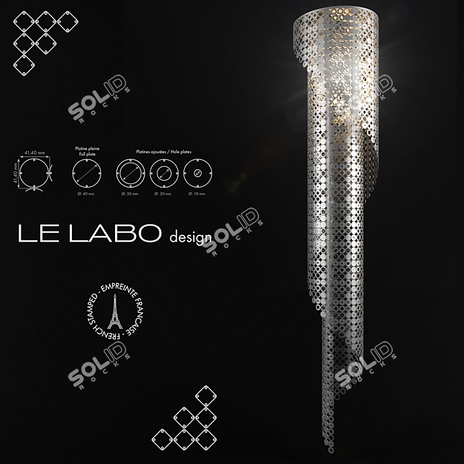 Spiral Bubble Chandelier 3D model image 1