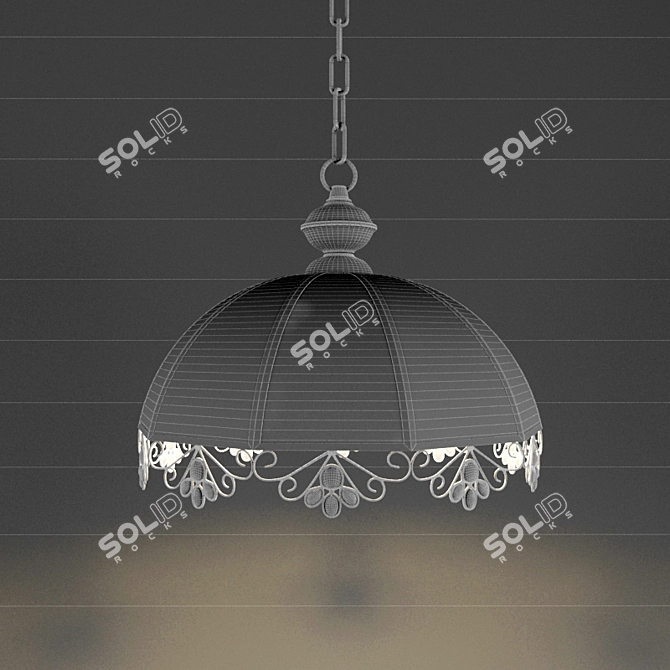 Arte Lamp A7862SP-1AB: Antique Bronze Suspension Light 3D model image 2