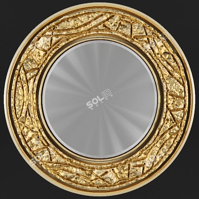 Decorative Carved Mirror 3D model image 1