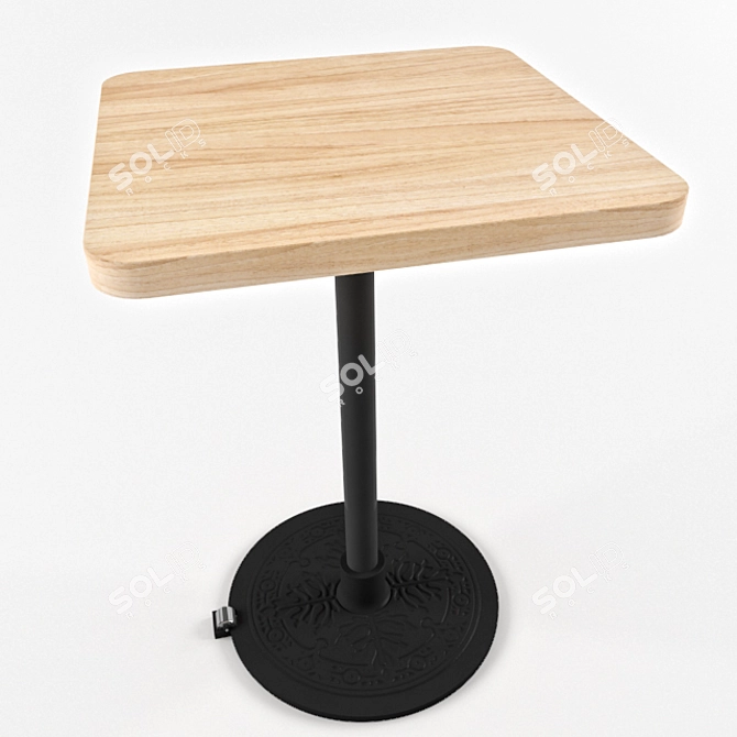 Birch Roll Table: Sleek and Space-Saving 3D model image 1