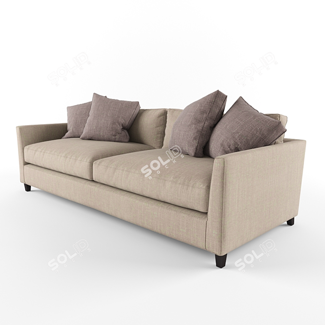 Luxury Meridiani Bisset Armchair 3D model image 1