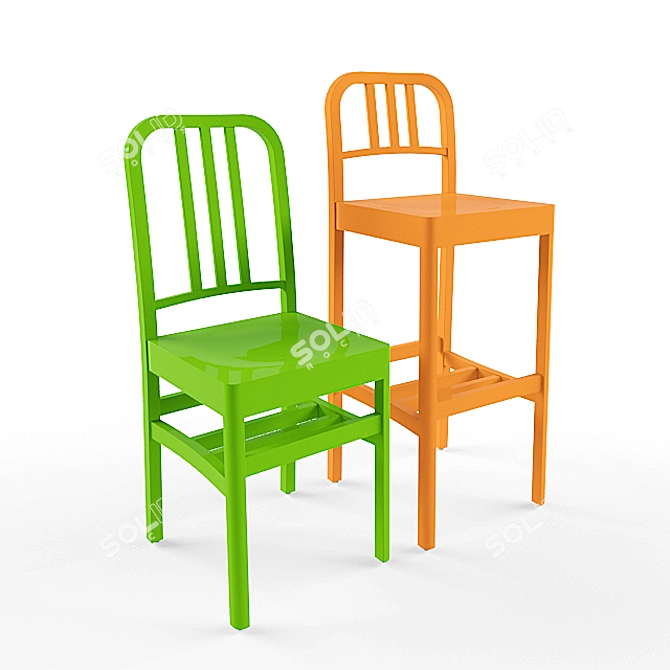 EcoSeat: Sustainable Chair 3D model image 1