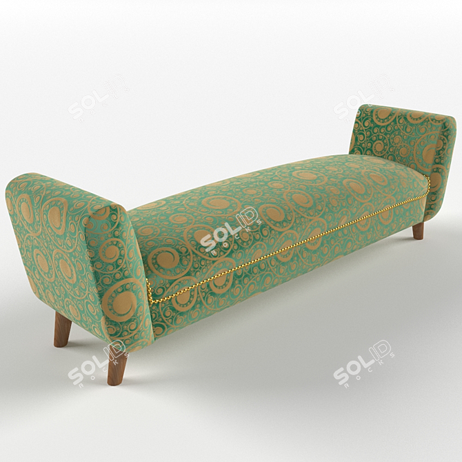 Title: Modern Bench, Sleek Design 3D model image 1