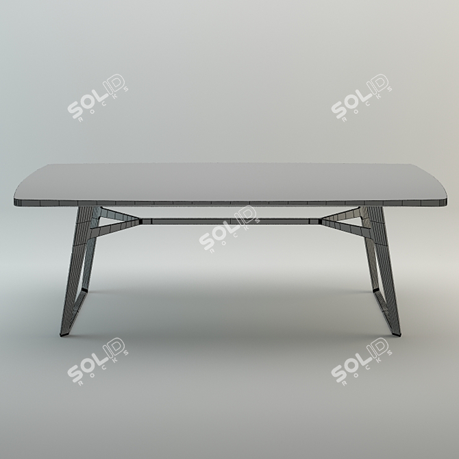 Elegant Poliform Clipper Dining Table 3D model image 2