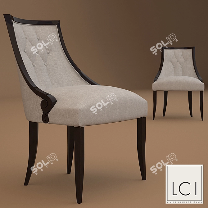 Elegant LCI Chair 3D model image 1