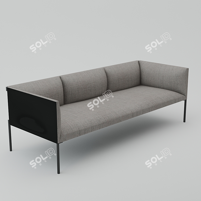 B&B Italia Hollow Sofa - Modern Comfort at its Finest 3D model image 1