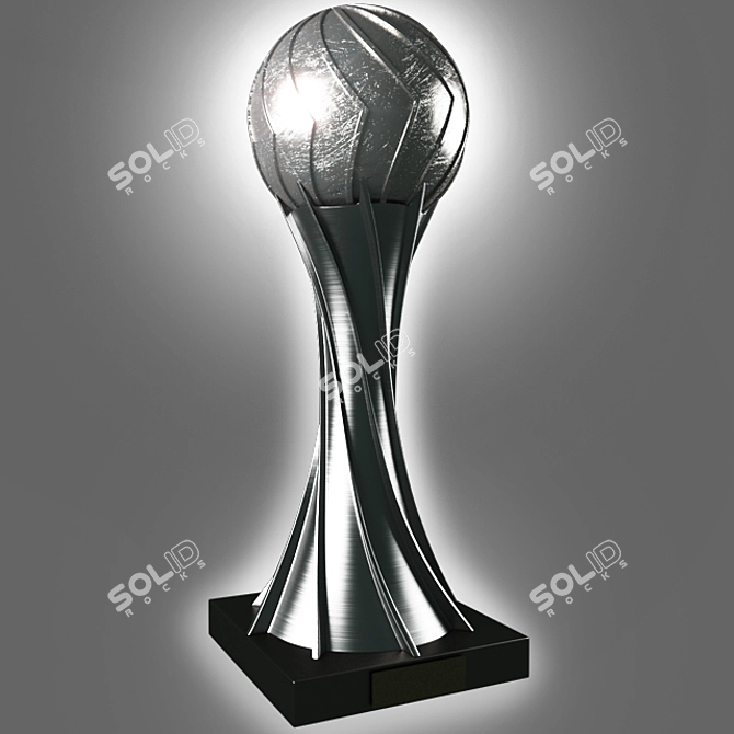 Elegant Gold Cup 3D model image 1