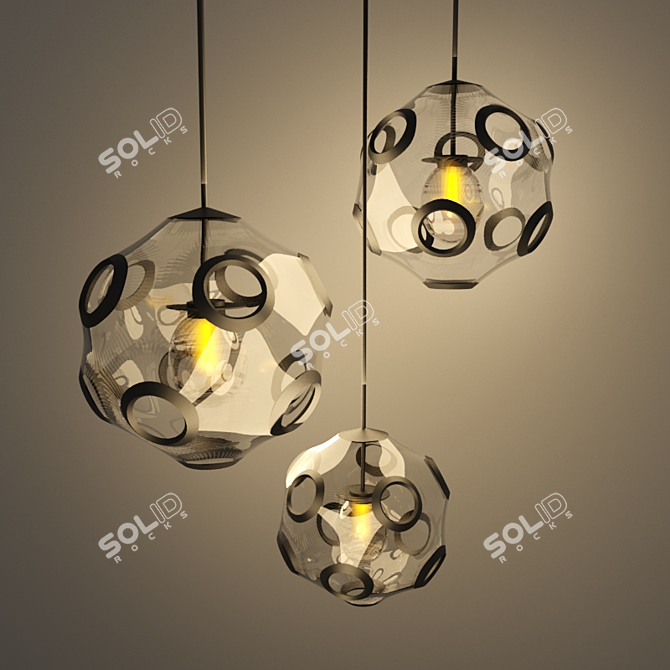 Modern Ceiling Light Set HL521 3D model image 2