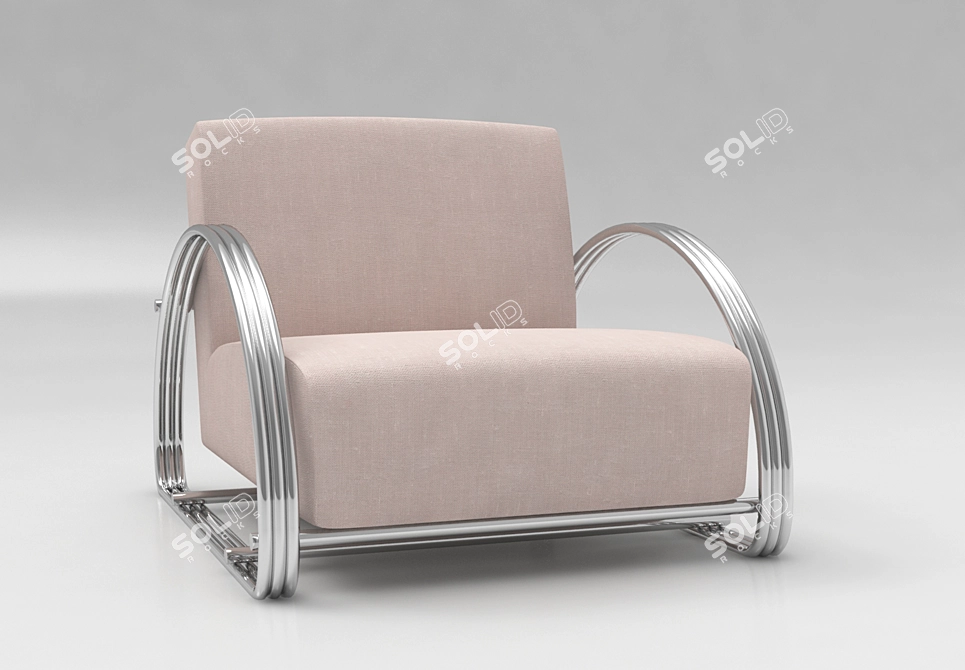 Elegant Basque Chair - Timeless Comfort 3D model image 2