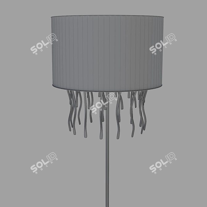 Elegant Medusa Art Floor Lamp 3D model image 2