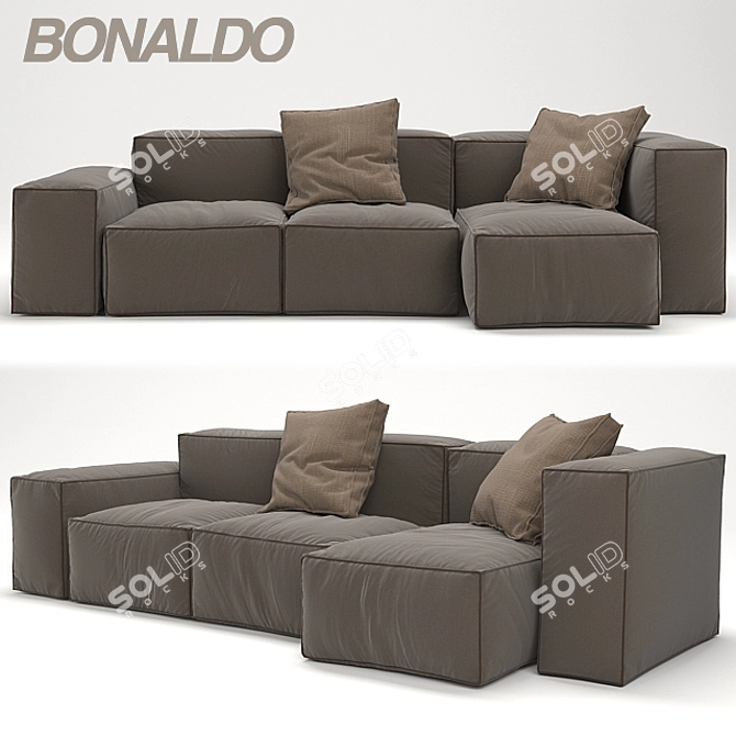 Bonaldo Sofa: Minimalist Elegance 3D model image 2