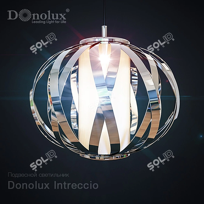 Stylish Intreccio Hanging Lamp 3D model image 1