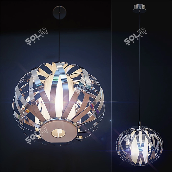Stylish Intreccio Hanging Lamp 3D model image 2